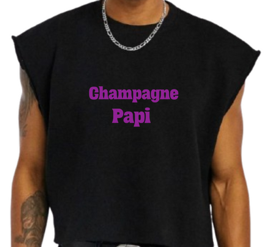 Gym Boxy Vest - Champagne Papi