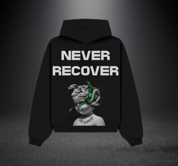 NEVER RECOVER - Oversized Hoodie