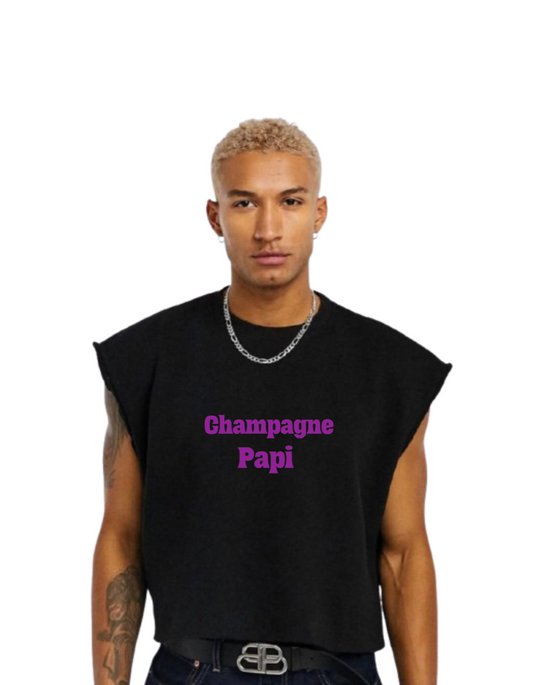 Gym Boxy Vest- Champagne Papi